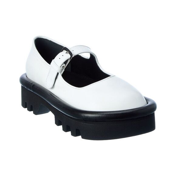 Jw Anderson Bumper Leather Mary Jane White